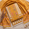 Marigold Floral Cutwork Unstitched Suit Set (3-Piece) - SAJHO