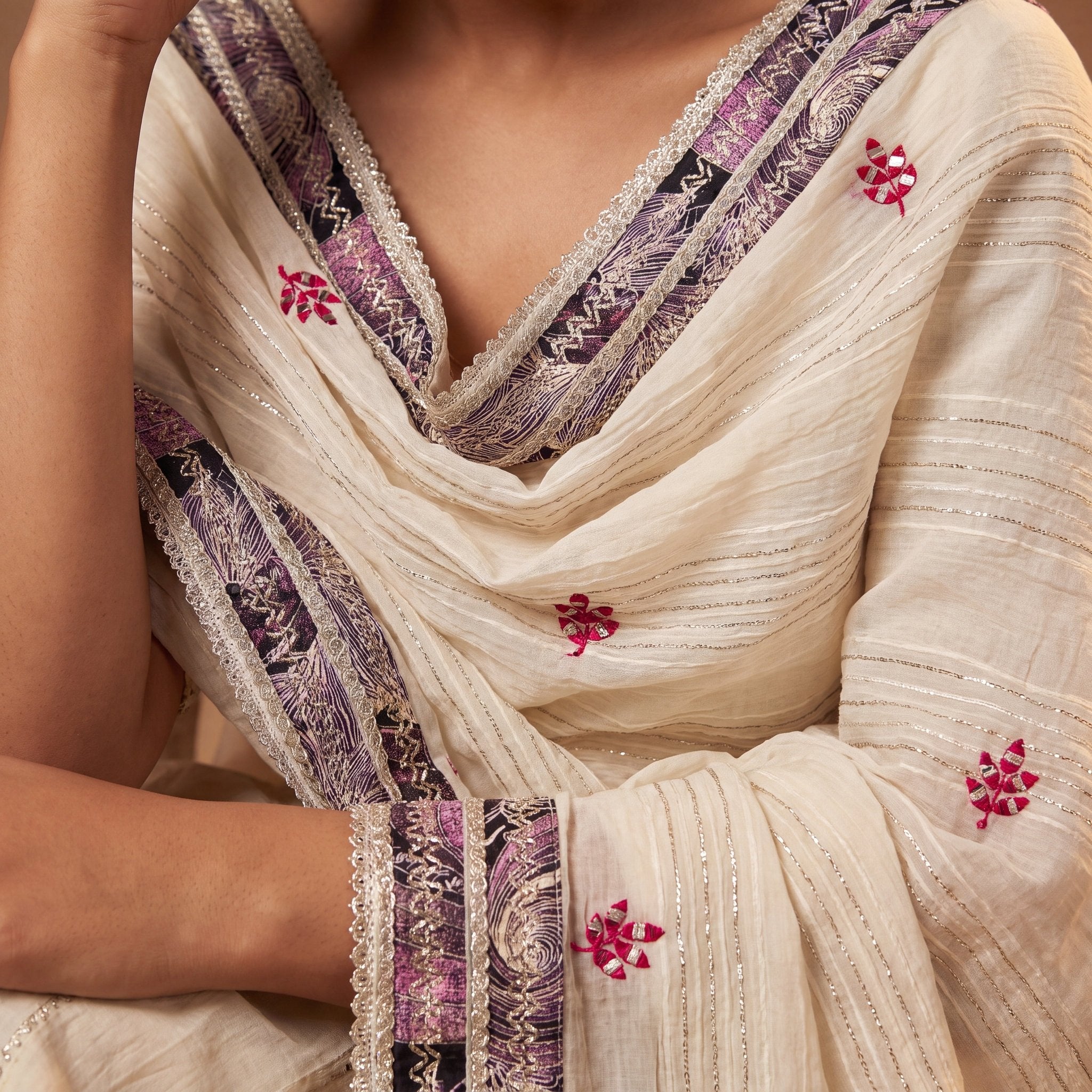 The Amethyst Swirl Unstitched Suit Set⁠ 3-Piece Set⁠ - SAJHO